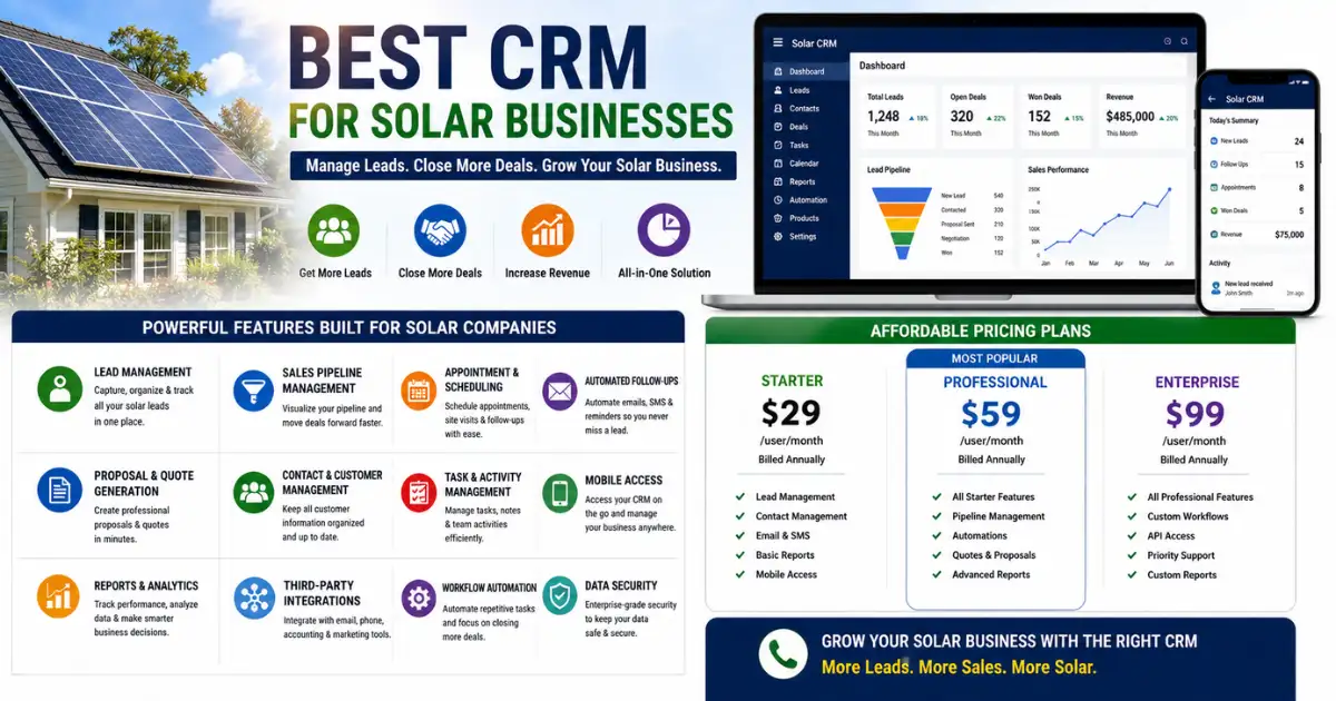 Best CRM for Solar Businesses