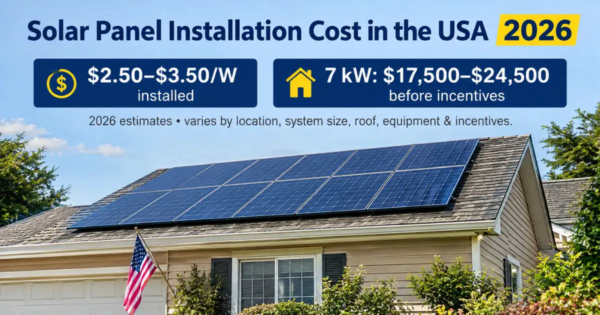 Solar Panel Installation Cost in the USA