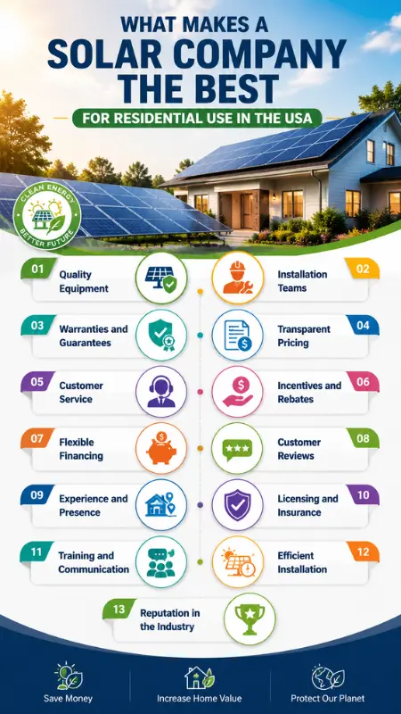What Makes a Solar Company the Best for Residential Use