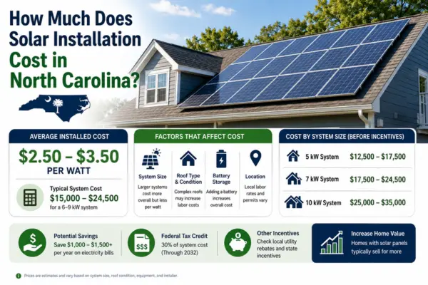 Solar Installation Cost in North Carolina