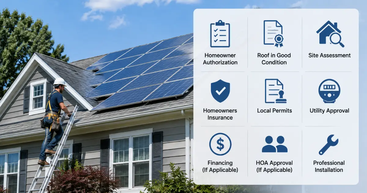 Solar Panel Installation Requirements for Homeowners