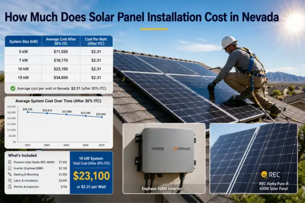 how much does solar panel installation cost in nevada