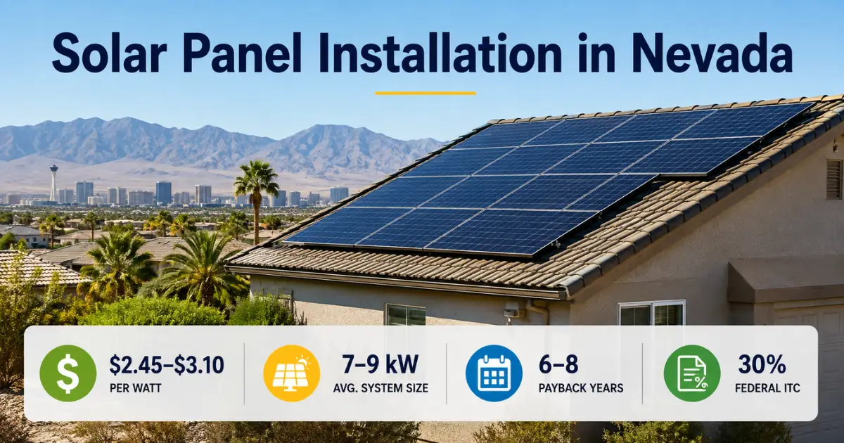 solar panel installation in Nevada