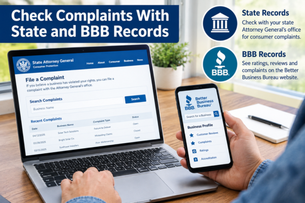 Check Complaints With State and BBB Records