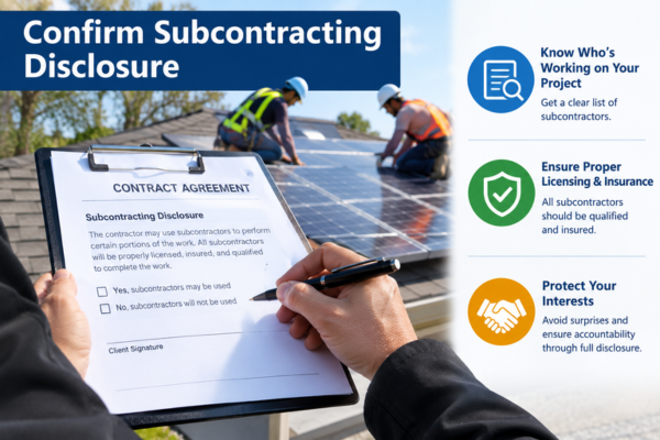 Confirm Subcontracting Disclosure