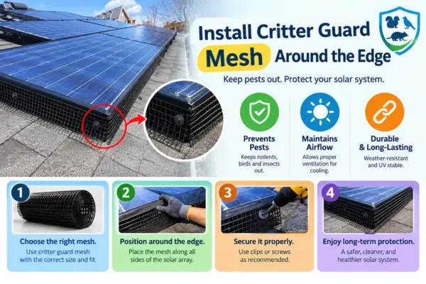 Install Critter Guard Mesh Around the Edge