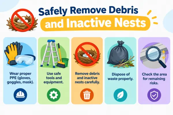 Safely Remove Debris and Inactive Nests