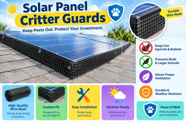 Solar Panel Critter Guards