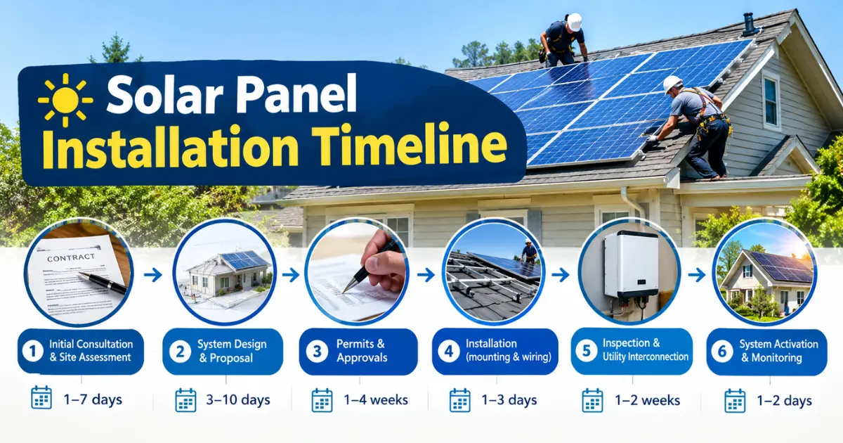 how long does solar panel installation take