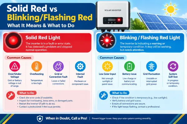 Solid Red vs BlinkingFlashing Red