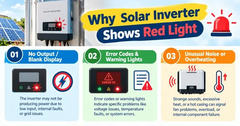 solar inverter red light